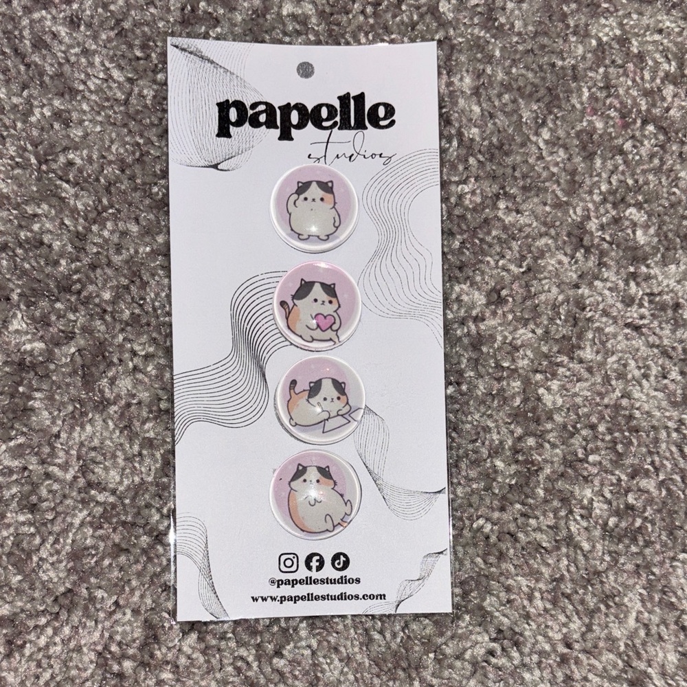Papelle Studios Chibi Cat Magnet Set